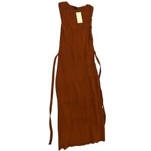 Mango Knit Safari Wrap Midi Dress, Size Small, NWT